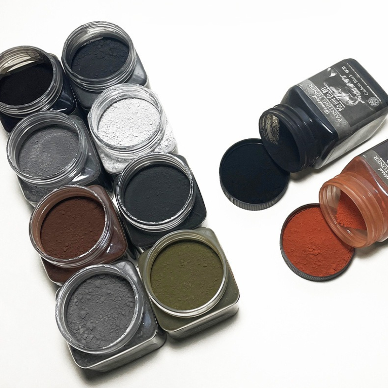 Activated Charcoal Powder - 10 Colors Sketch Toner Dry Wet