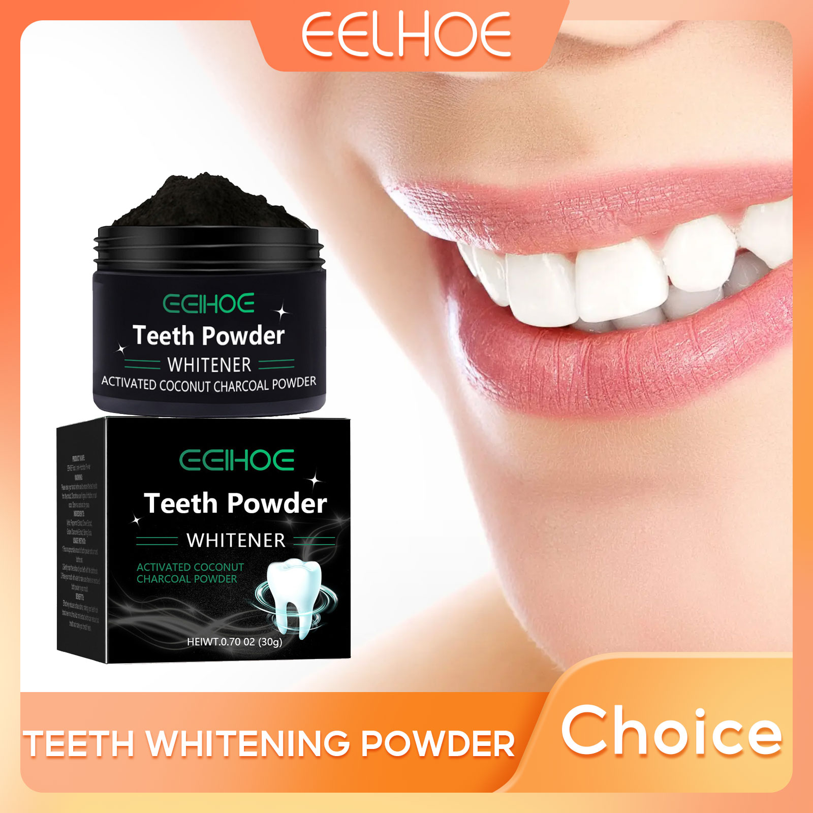 Activated Charcoal Powder - EELHOE Charcoal Powder for Teeth Whitening