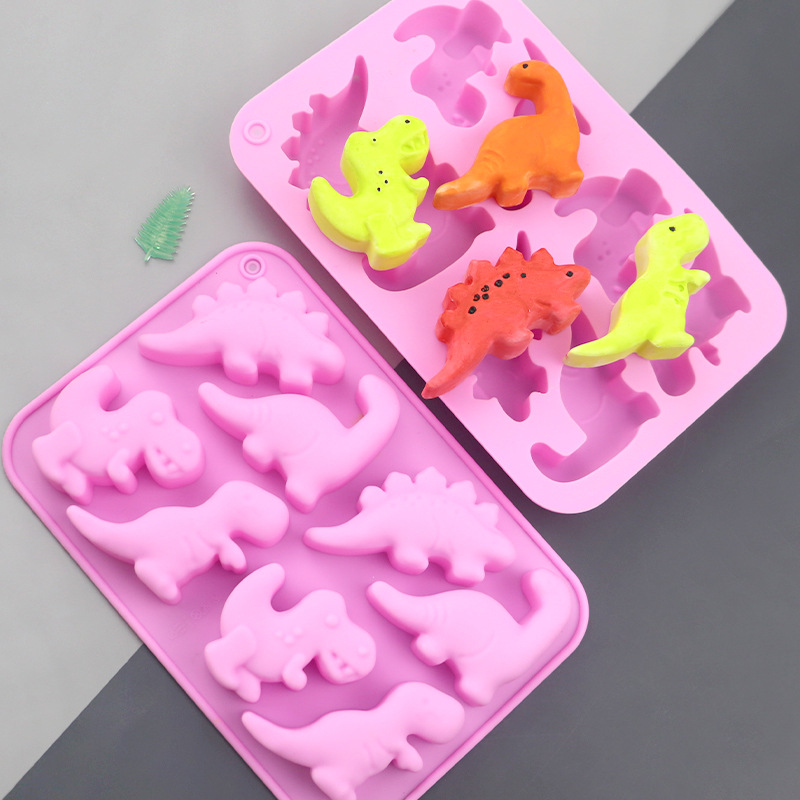Soap Making Party - Blues Wholesale 8 Dinosaurs Cartoon Silicone