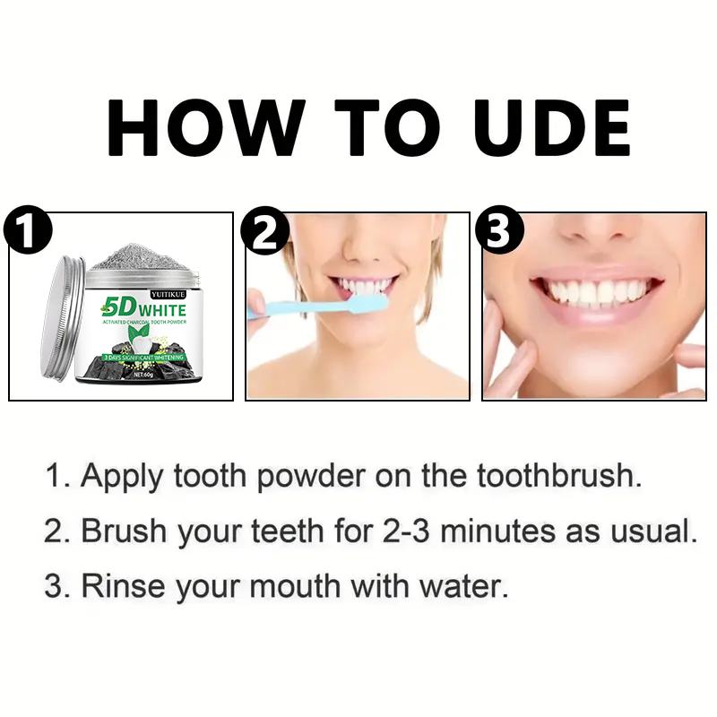 YUlTlKUE 5D White Activated ch - Activated Charcoal Powder review and price