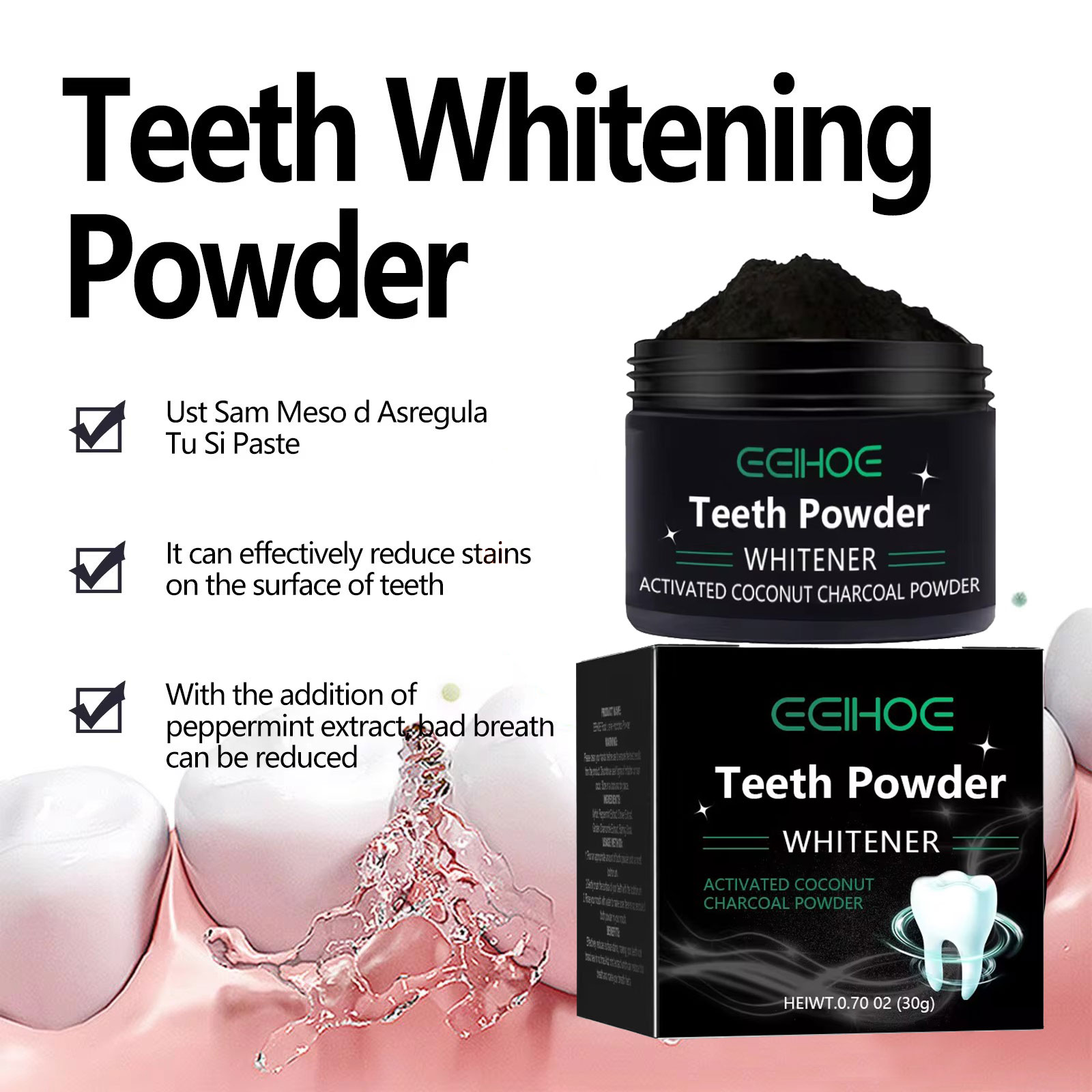 EELHOE Charcoal Powder for Tee - Activated Charcoal Powder review and price