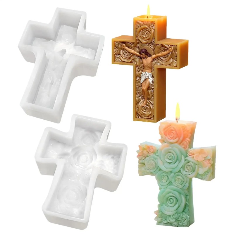 Flower Cross Jesus Silicone Ca - Soap Making Equipment For Beginners review and price