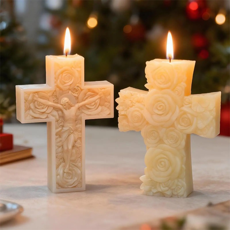 Flower Cross Jesus Silicone Ca - Soap Making Equipment For Beginners review and price