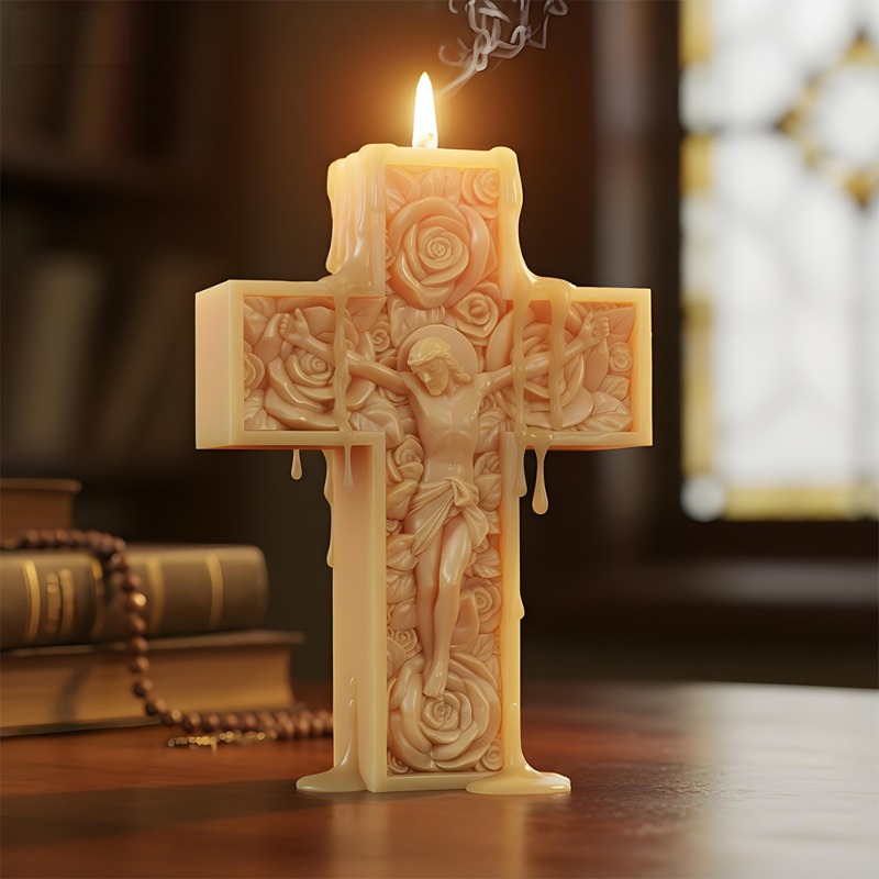 Flower Cross Jesus Silicone Ca - Soap Making Equipment For Beginners review and price