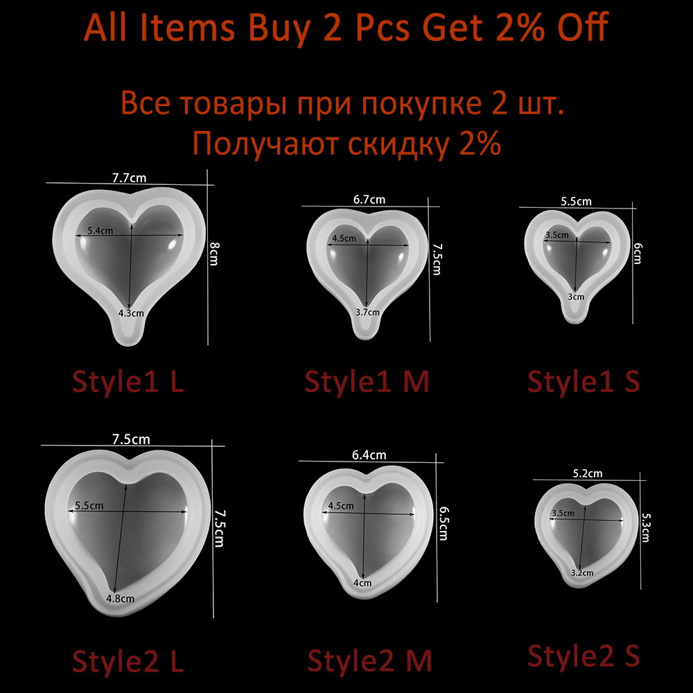 1PCS 3D Heart Shape Silicone M - Soap Making Equipment For Beginners review and price
